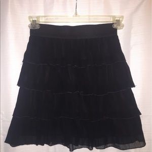 Black Ruffle Skirt
